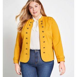 Modcloth Glam Believer yellow jacket military